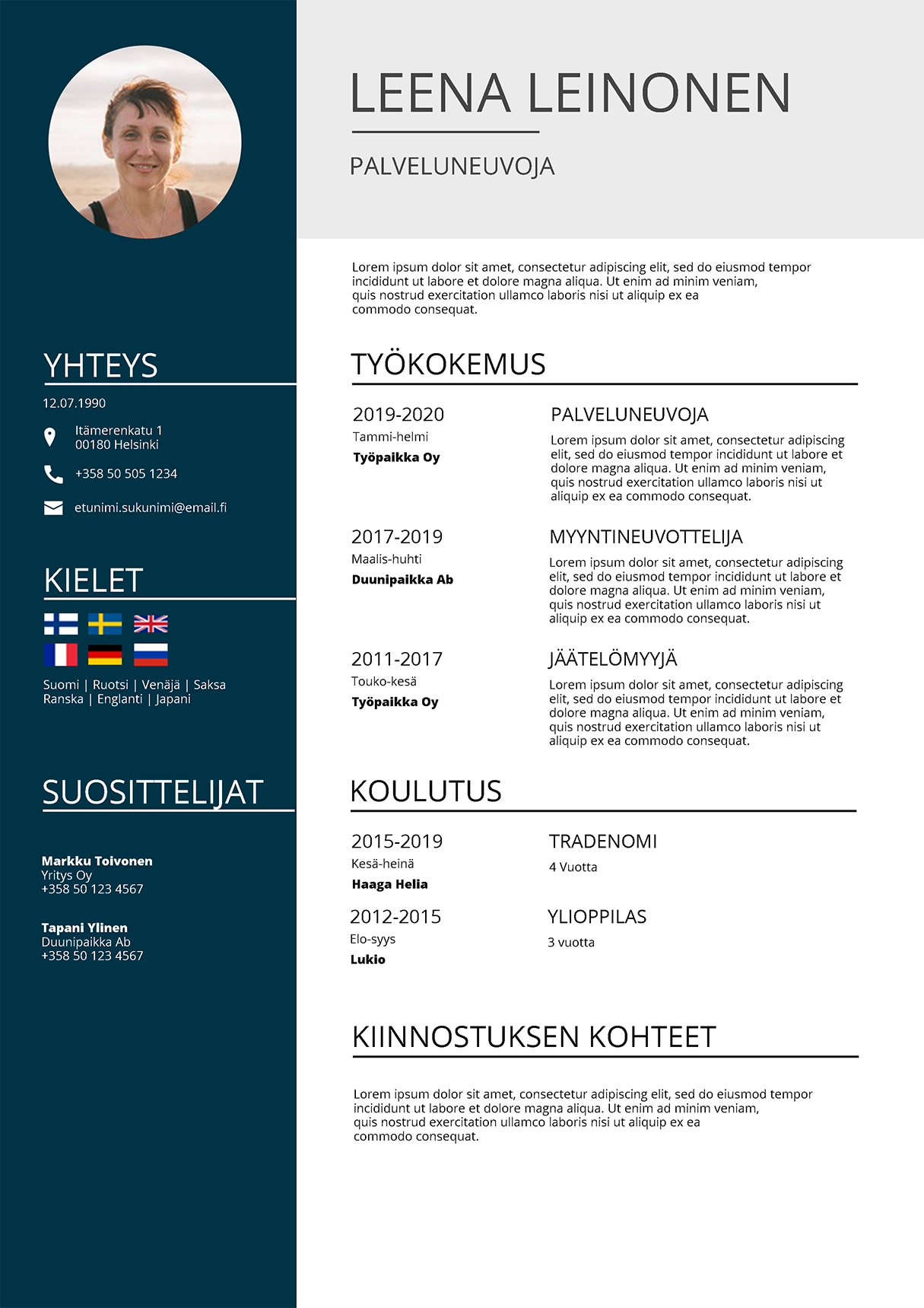 Cv Mallipohja Word Luo T ydellinen Ansioluettelo CRHM Cv Mallipohja Word Luo T ydellinen Ansioluettelo CRHM